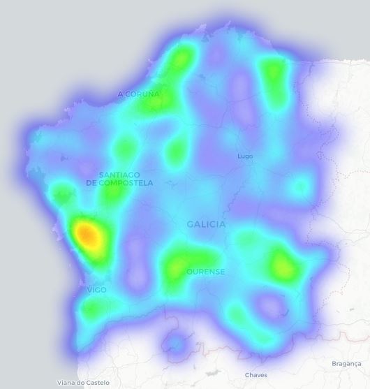 Distribucion de ventas de fitosanitarios con clasificación GHS08.